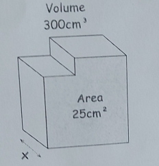 Volume
300cm^3