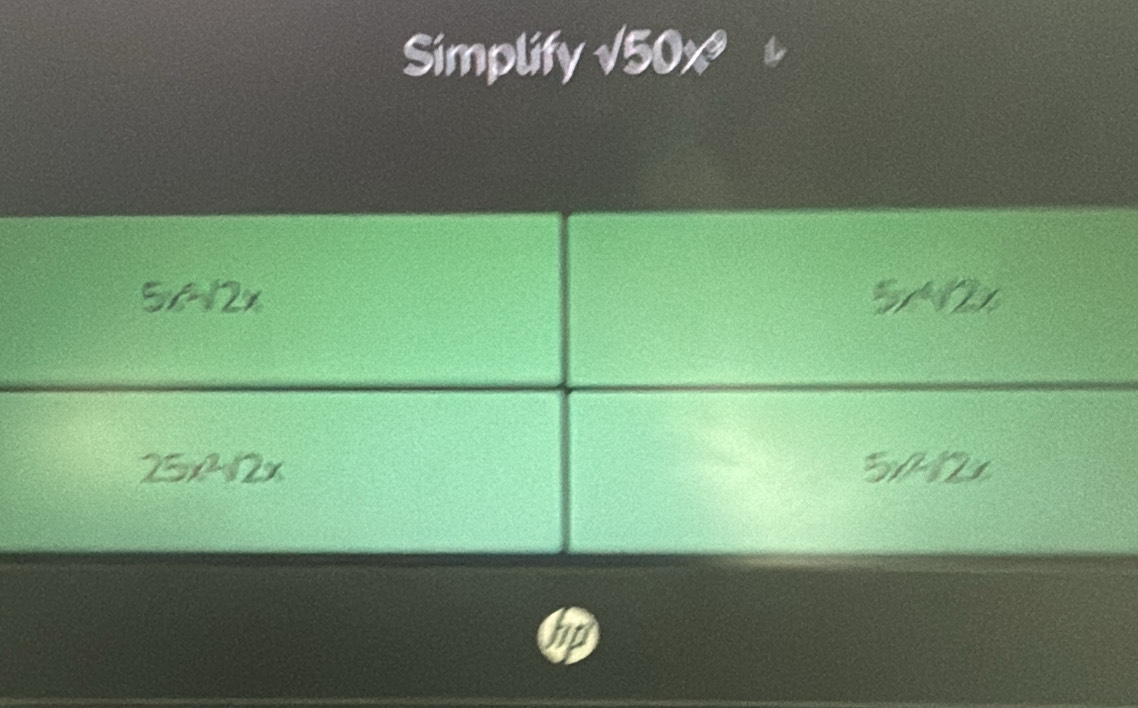 Simplify √50x