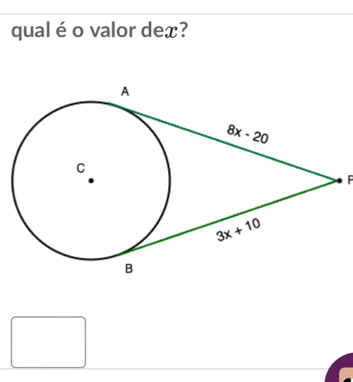 qual é o valor dex?