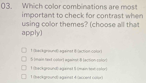 Solved: Which color combinations are most important to check for ...