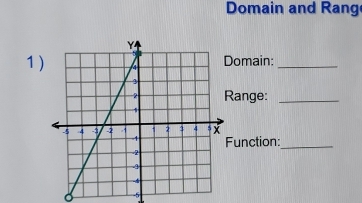 Domain and Rang 
1) 
omain:_ 
ange:_ 
Function:_
-5