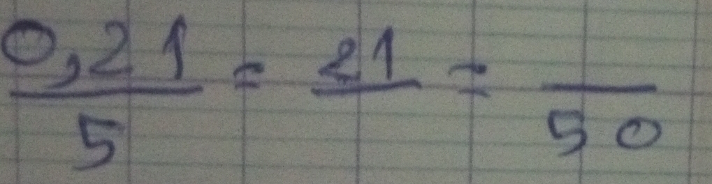  (0,21)/5 =frac 21=frac 50