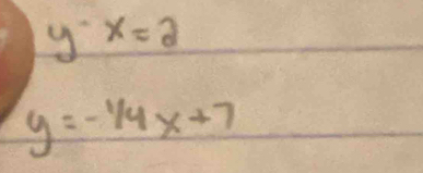 y^x=2
y=-1/4x+7