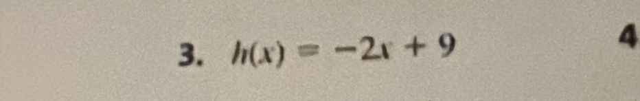 h(x)=-2x+9
4