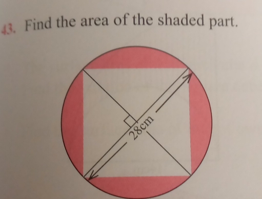 Find the area of the shaded part.