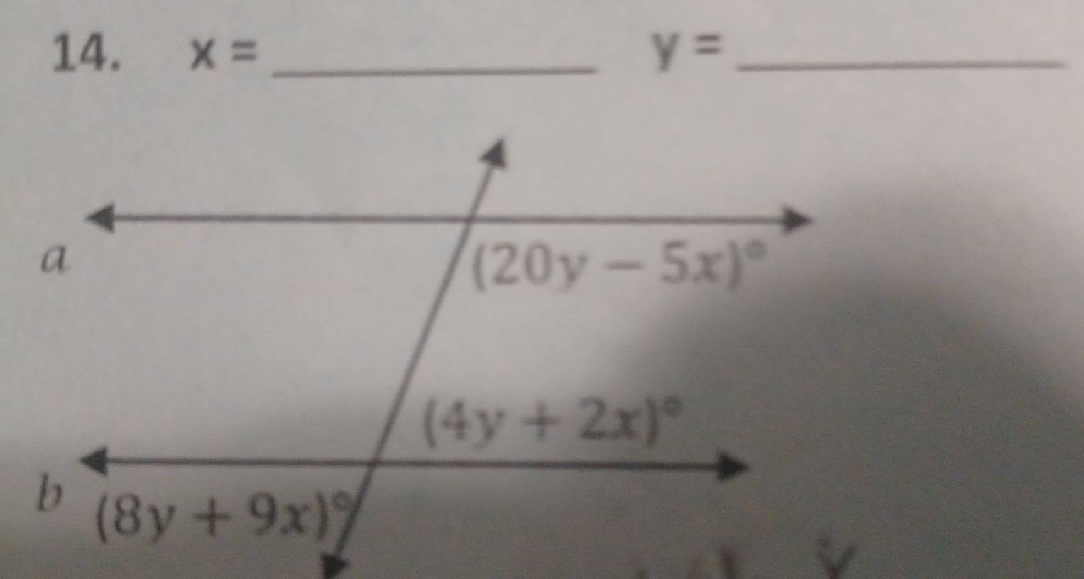 x= _ y= _