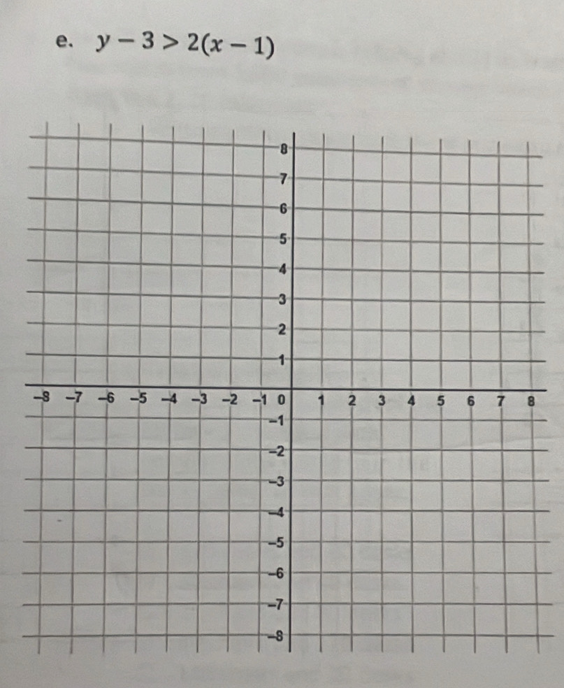 e、 y-3>2(x-1)