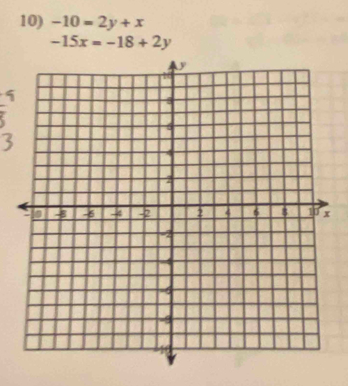 -10=2y+x
-15x=-18+2y