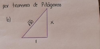 por teorema de Pitagoras 
6)