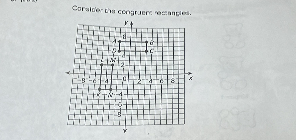 Consider the congruent rectangles.