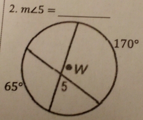 m∠ 5=
_