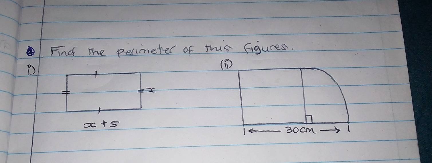 Find the pelimeter of this figures.
(D)