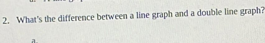 What’s the difference between a line graph and a double line graph?