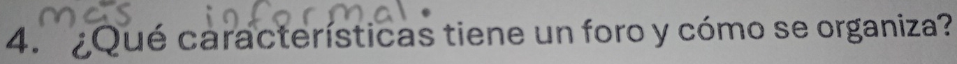 ¿Qué características tiene un foro y cómo se organiza?