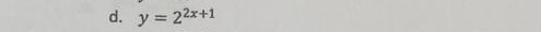 y=2^(2x+1)