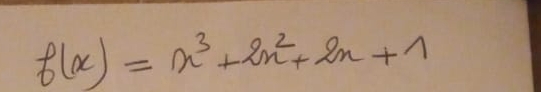 f(x)=x^3+2x^2+2x+1