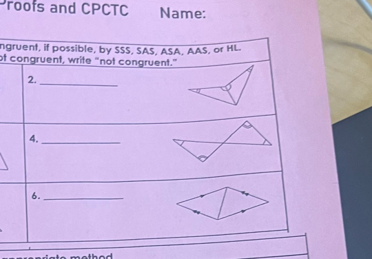 Proofs and CPCTC Name: 
ng 
of