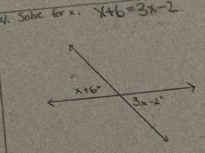 Somve for x. x+6=3x-2