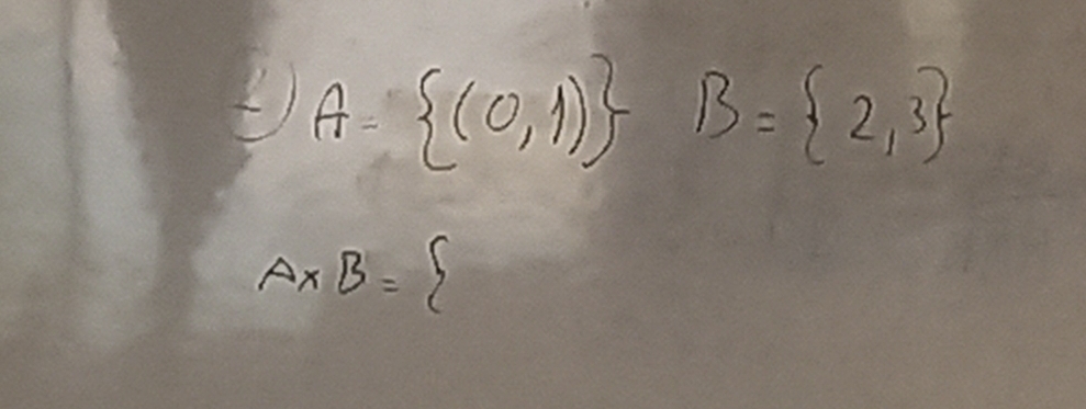 A= (0,1) B= 2,3
A* B=