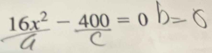 16x^2-_ 400=0