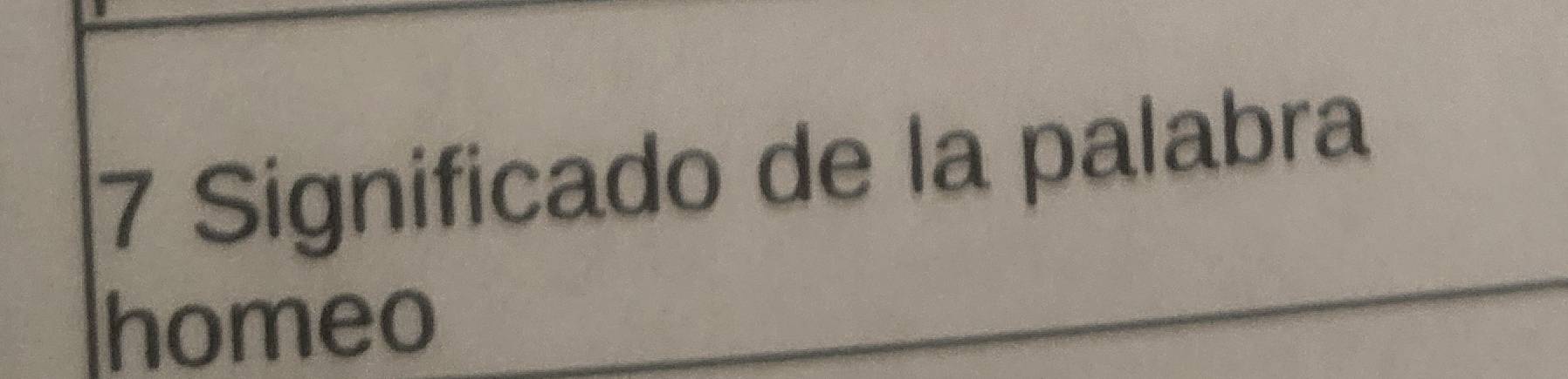 Significado de la palabra 
homeo