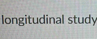 longitudinal study