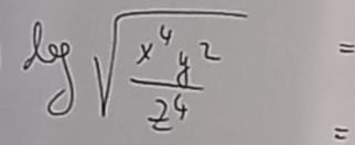 lg sqrt(frac x^4y^2)z^4=