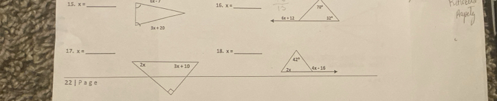 x=
_
15, x= _
17. x= _ 18. x= _
 
22 | P a g e