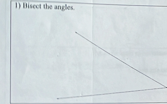 ) Bisect the angles.