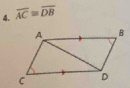 overline AC≌ overline DB