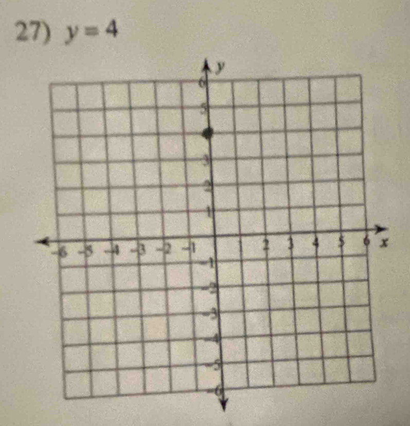 y=4