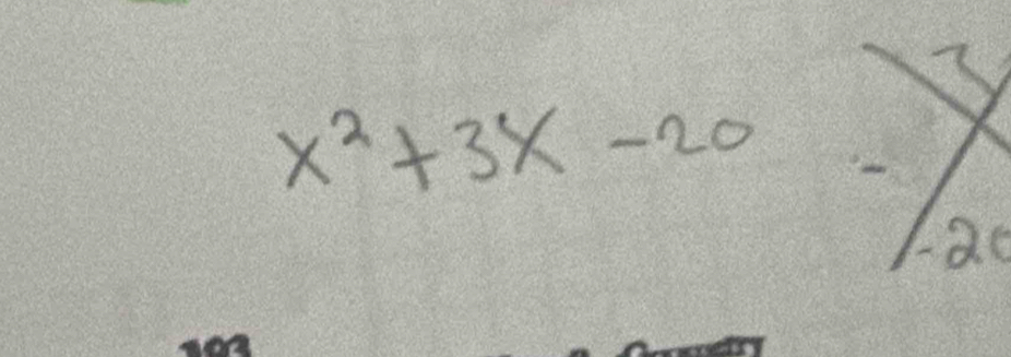 x^2+3x-20 = 10/25  - 1/2 