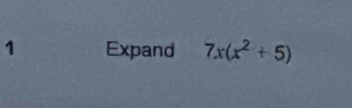 Expand 7x(x^2+5)