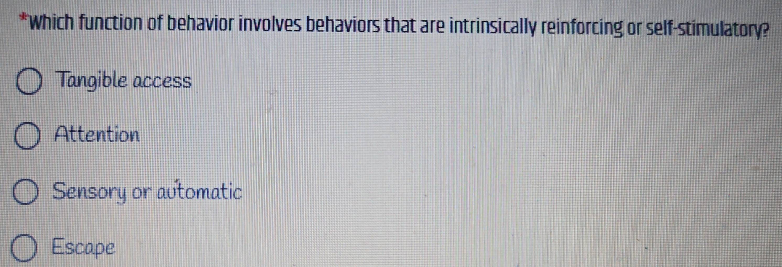 Solved: which function of behavior involves behaviors that are ...