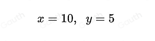 Solved: Find the value of x. x= Part B Find the value of y. ^a
