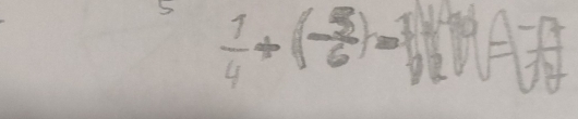 frac 14+(- 5/6 )=3)(19)=frac -77