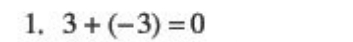 3+(-3)=0