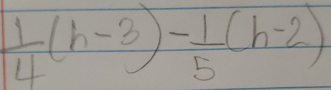  1/4 (h-3)- 1/5 (h-2)