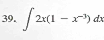 ∈t 2x(1-x^(-3))dx