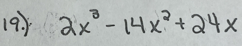 ) 2x^3-14x^2+24x