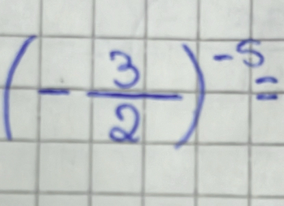 (- 3/2 )^-5=