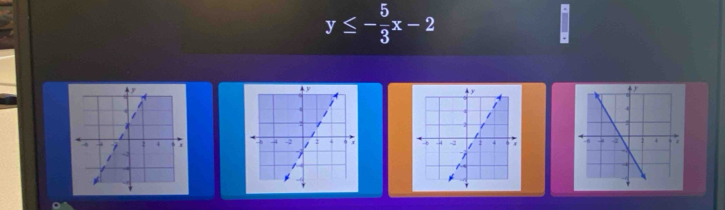 y≤ - 5/3 x-2