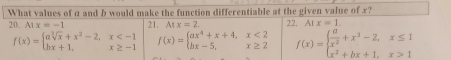 le at the given value of x?