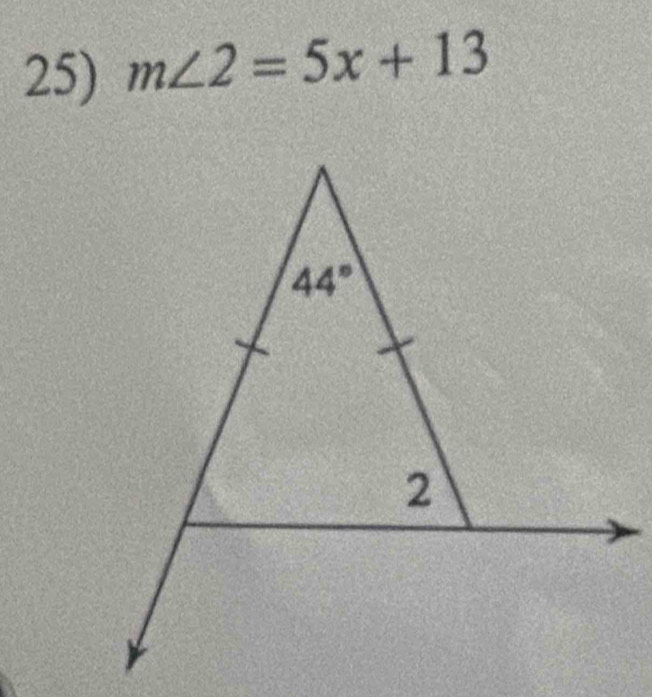 m∠ 2=5x+13