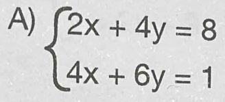 beginarrayl 2x+4y=8 4x+6y=1endarray.