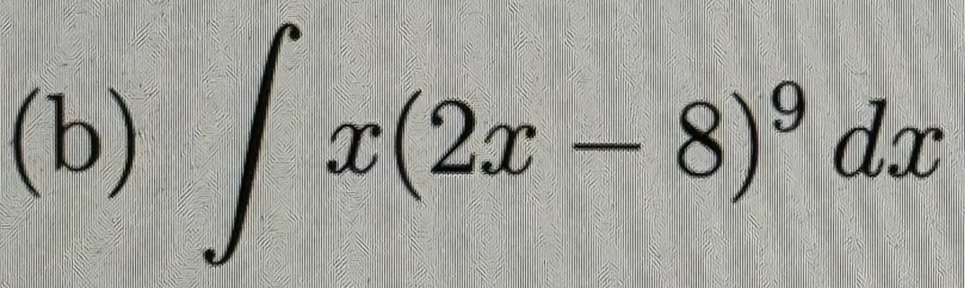 ∈t x(2x-8)^9dx