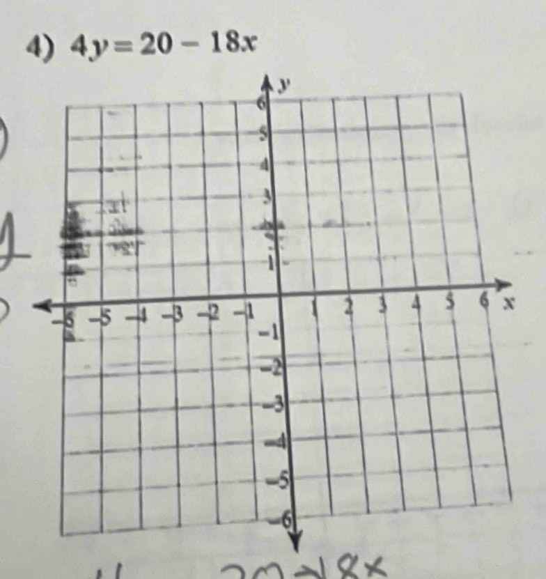 4y=20-18x