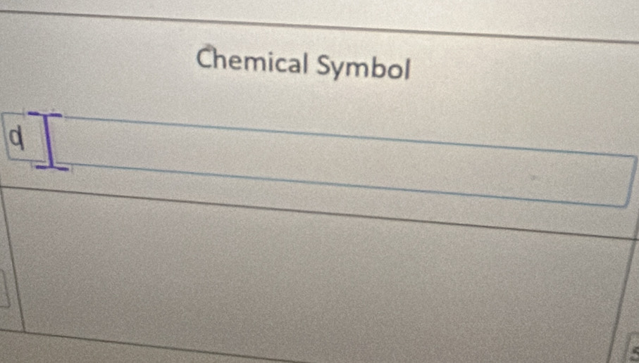 Chemical Symbol
a