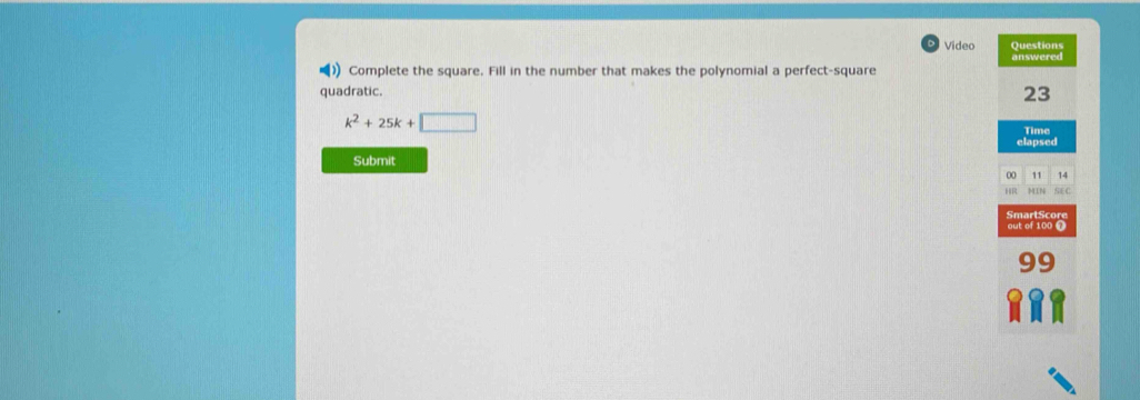 Solved: Video Questions )) Complete the square. Fill in the number that ...