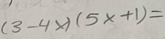 (3-4x)(5x+1)=